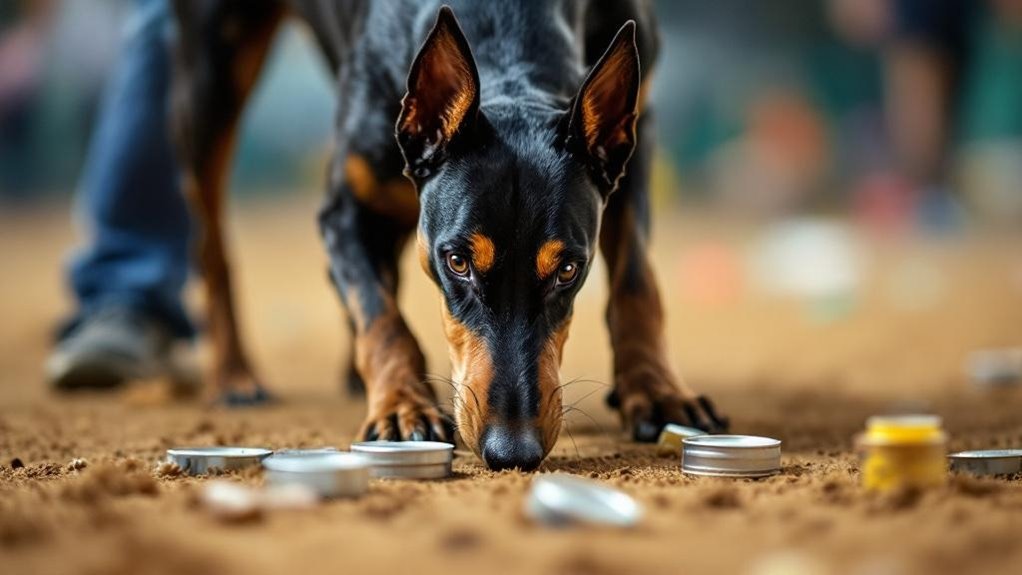 doberman nosework competition event