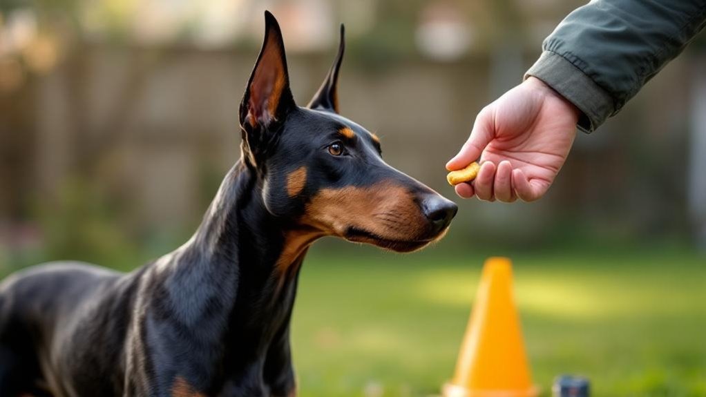 training dobermans with rewards
