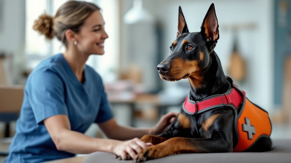 doberman trained for therapy